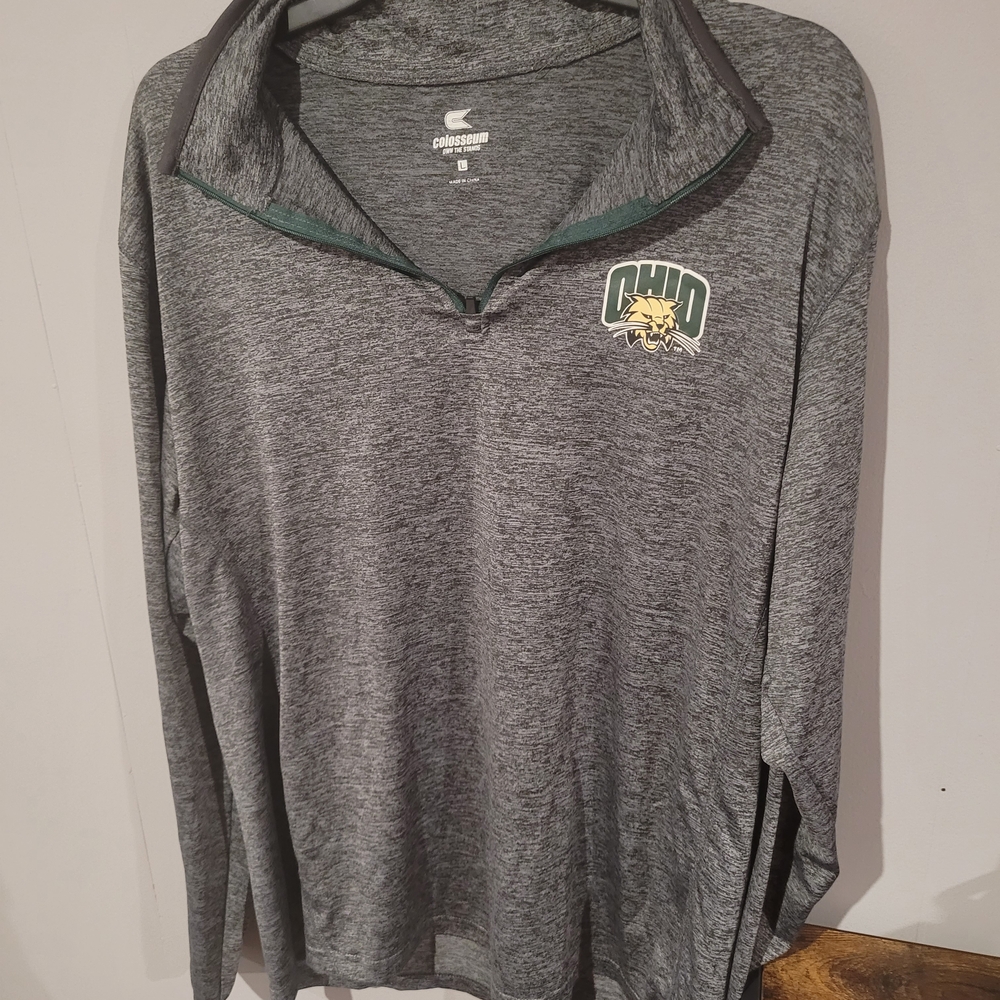 Colosseum Gray Ohio Bobcats Pullover